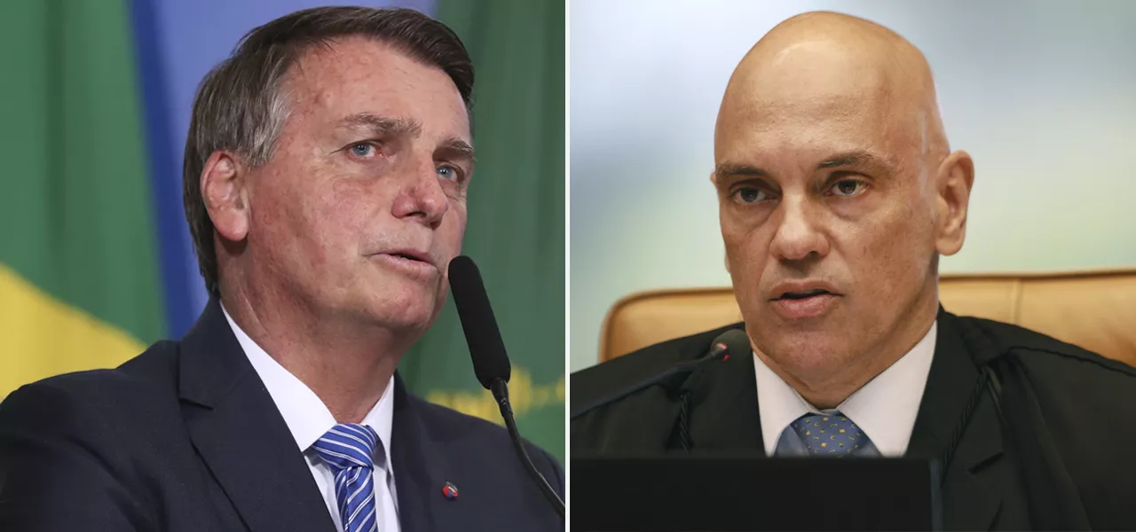 Jair Bolsonaro e o ministro Alexandre de Moraes