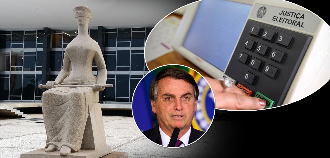 Jair Bolsonaro, Supremo Tribunal Federal e uma urna eletrônica