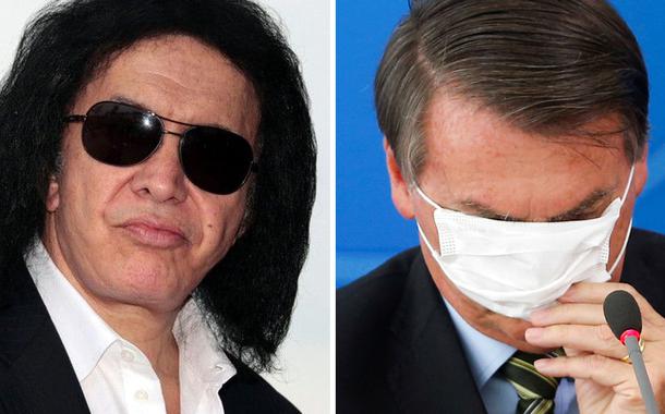 Gene Simmons e Jair Bolsonaro.