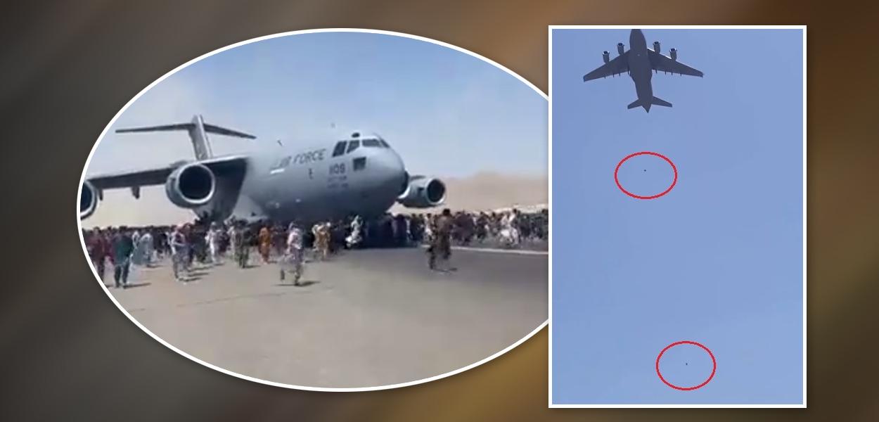 Afeganistão: vídeo mostra pessoas caindo de avião dos EUA ao tentarem fugir  de Cabul  Afeganistão: vídeo mostra pessoas caindo de avião dos EUA ao  tentarem fugir de Cabul Vídeos e relatos
