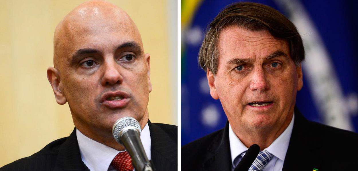 Alexandre de Moraes e Jair Bolsonaro