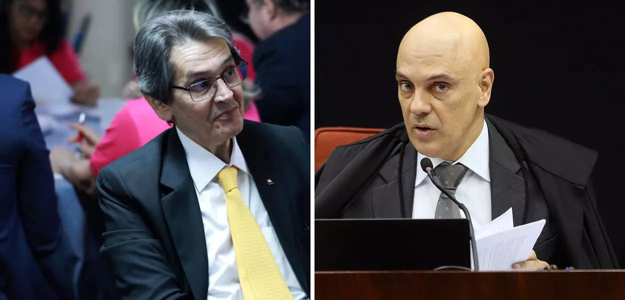 Roberto Jefferson e Alexandre de Moraes.