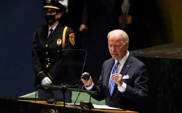 Joe BIden em pronunciamento na ONU 21/09/2021
REUTERS/Kevin Lamarque