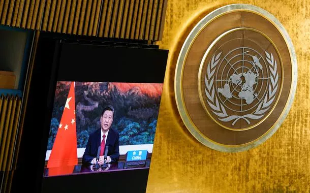 Discurso em vídeo do presidente chinês, Xi Jinping, durante Assembleia-Geral da ONU21/09/2021