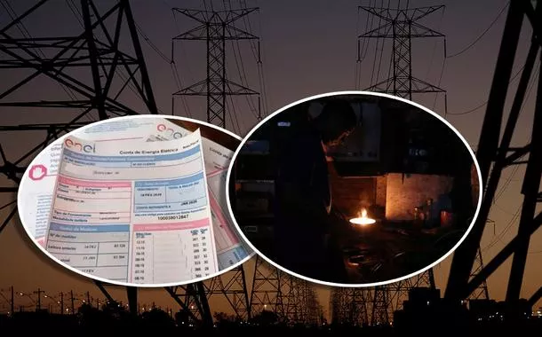 Conta de energia e linhas de transmissão