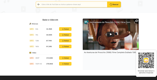 Um Conversor de MP3 e MP4 de Qualidade e Completo é o Snappea Online Downloader