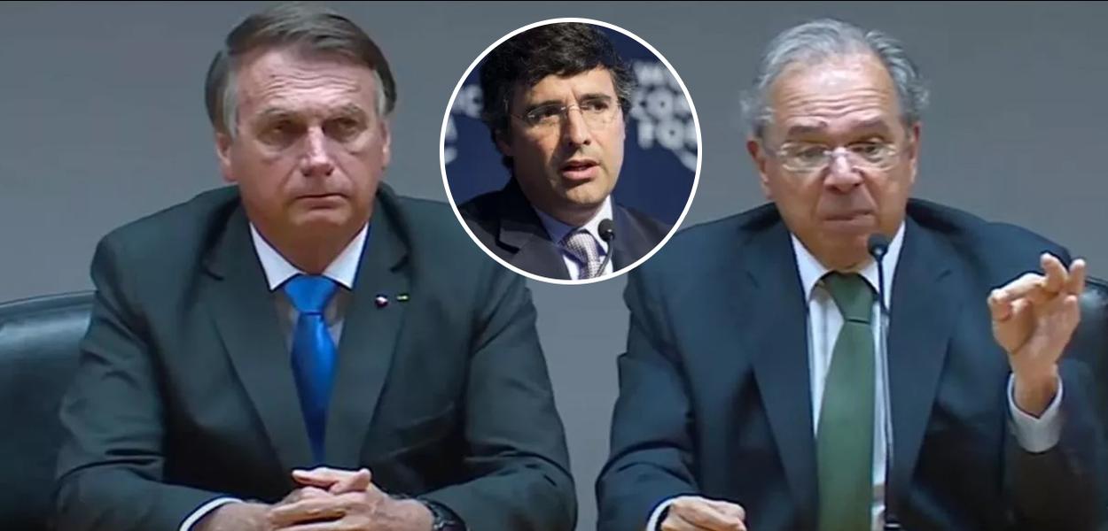 Jair Bolsonaro e Paulo Guedes em pronunciamento