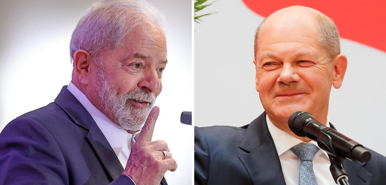 Ex-presidente Luiz Inácio Lula da Silva e o vice-chanceler da Alemanha, Olaf Scholz