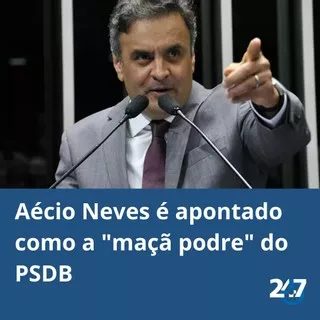 Aécio Neves é apontado como a "maçã podre" do PSDB