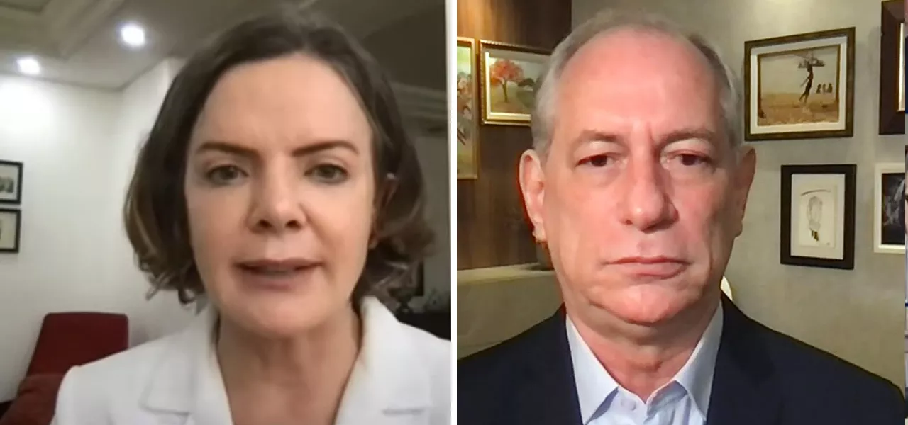 Gleisi Hoffmann e Ciro Gomes