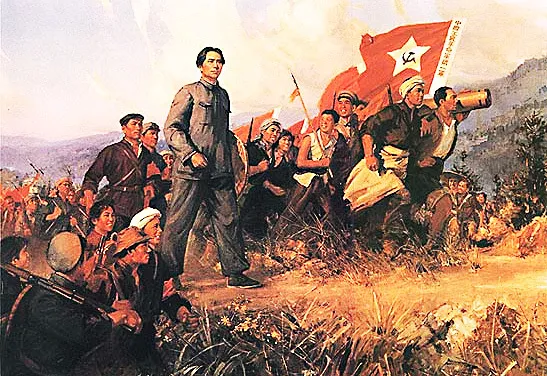 Mao Zedong liderando a Grande Marcha