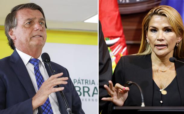 Jair Bolsonaro e Jeanine Áñez