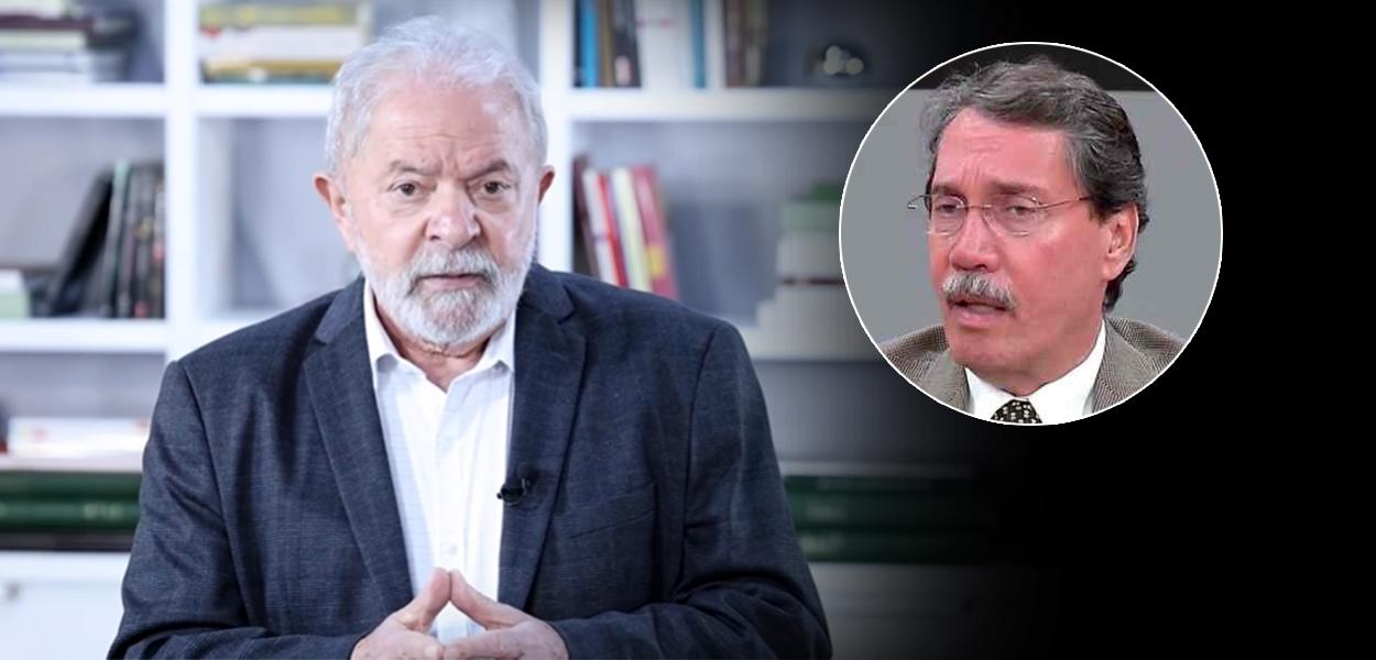 Ex-presidente Luiz Inácio Lula da Silva e o jornalista Merval Pereira