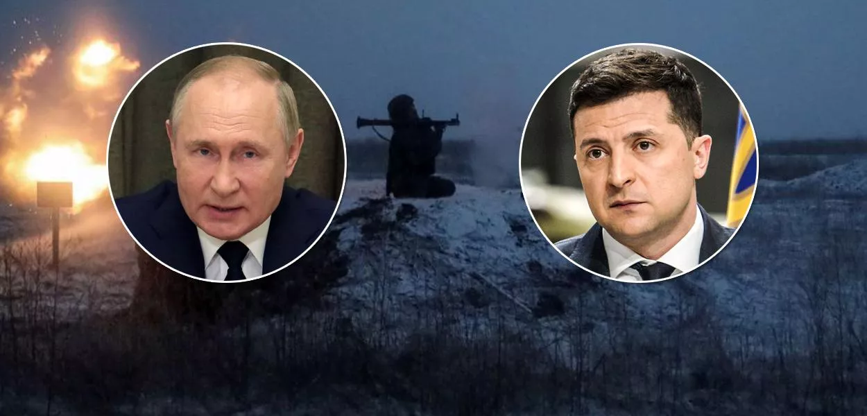 Vladimir Putin e Volodimir Zelenski
