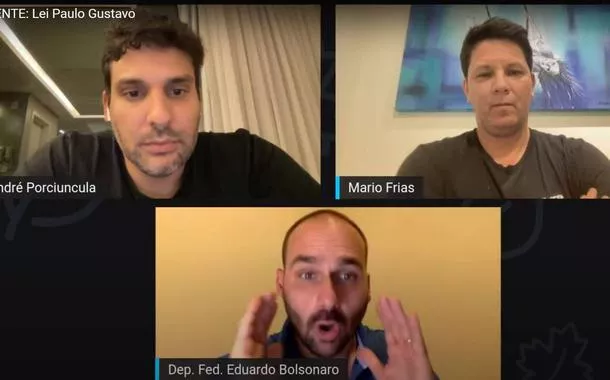 André Porciúncula, Mário Frias e Eduardo Bolsonaro