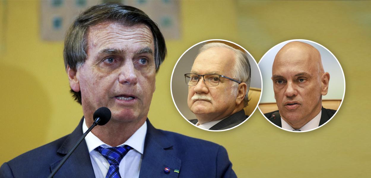 Jair Bolsonaro,  Edson Fachin e Alexandre de Moraes