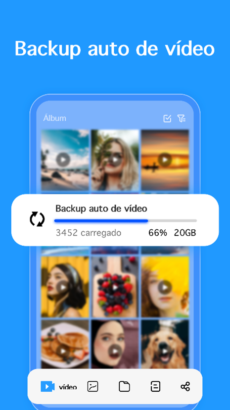 Como organizo minhas fotos?
