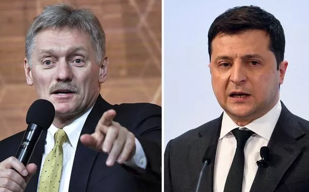 Dmitry Peskov e Voldymyr Zelensky