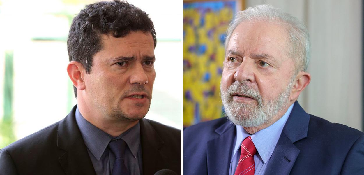 Sérgio Moro e o ex-presidente Luiz Inácio Lula da Silva