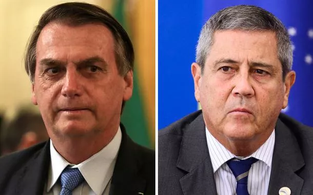 Jair Bolsonaro (à esq.) e Braga Netto