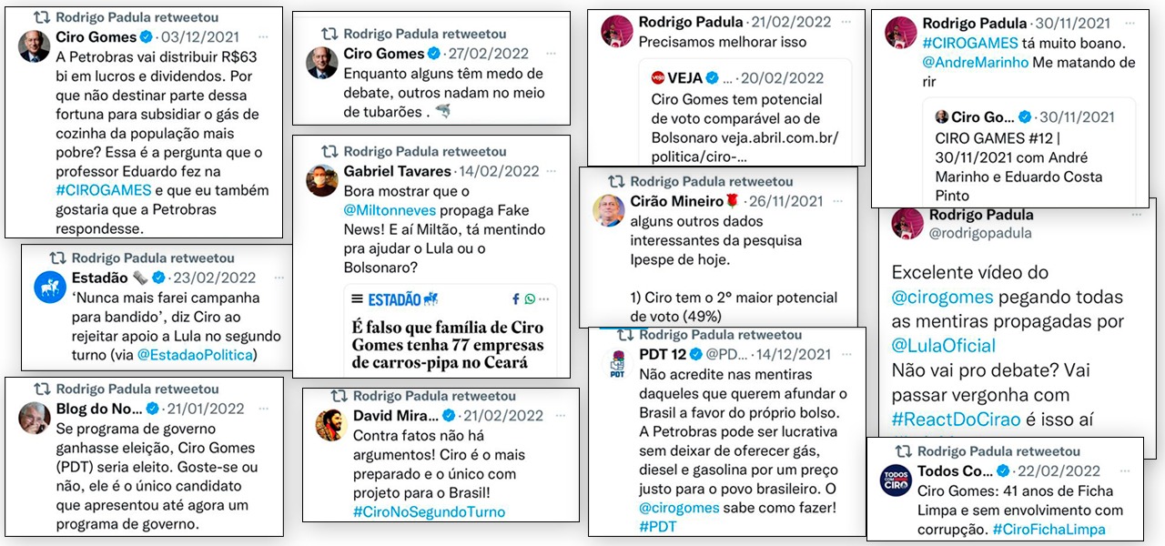 Tweets de Rodrigo Padula