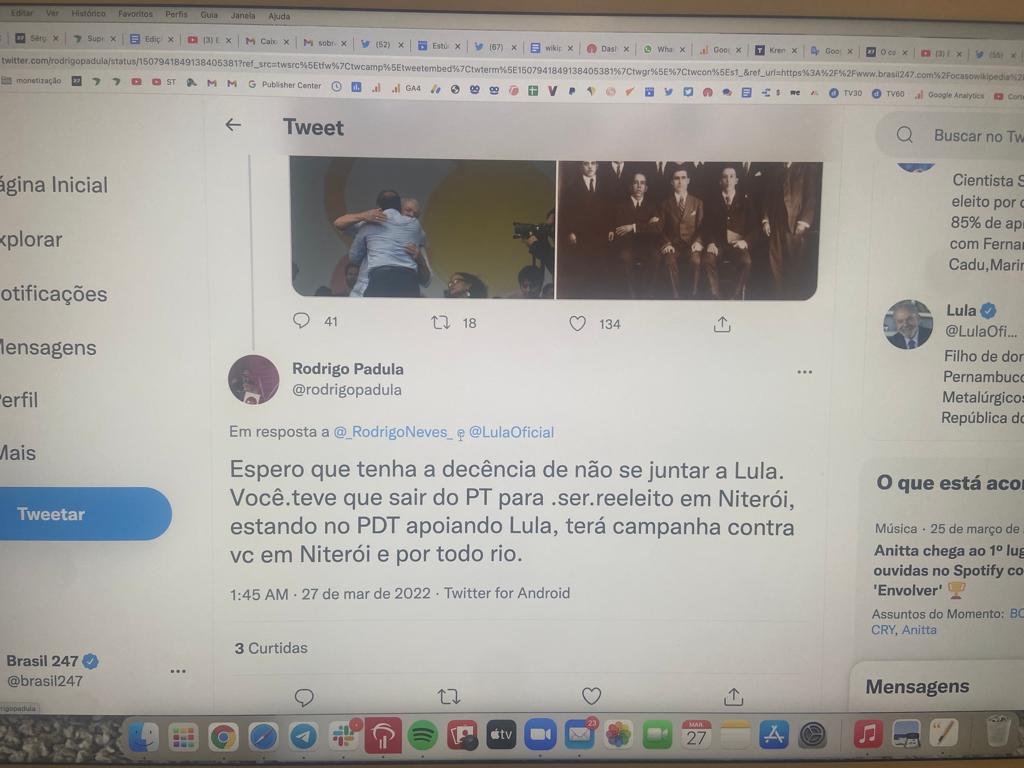 Tweet de Rodrigo Padula