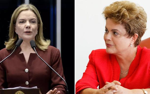 Gleisi Hoffmann e Dilma Rousseff