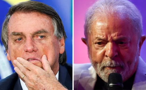 Jair Bolsonaro e o ex-presidente Luiz Inácio Lula da Silva