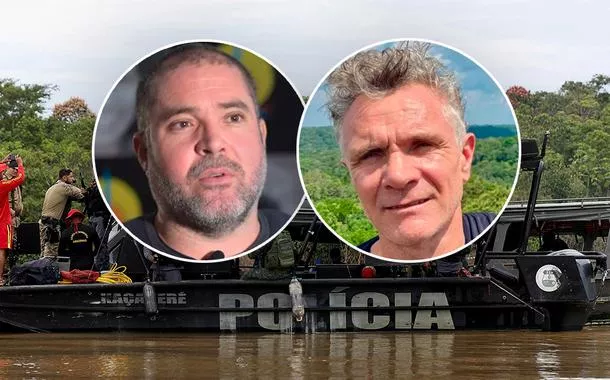 Policiais e membros da equipe de resgate durante operações de busca pelo jornalista britânico Dom Phillips e pelo indigenista Bruno Pereira em Atalaia do Norte, no Amazonas
12/06/2022 REUTERS/Bruno Kelly