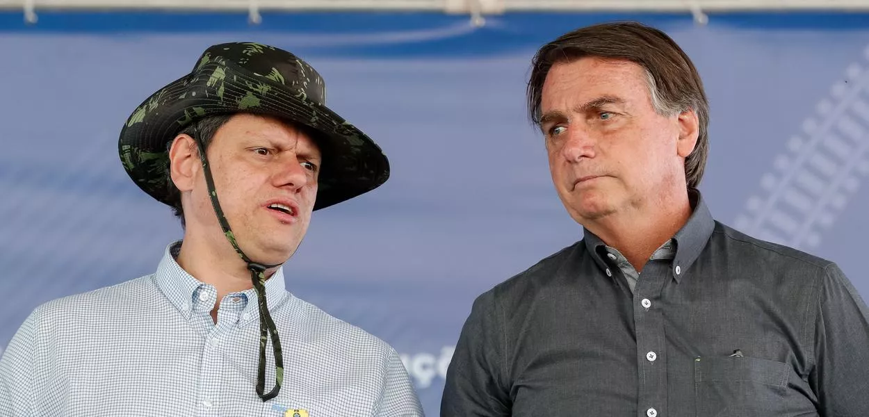 Tarcísio de Freitas e Jair Bolsonaro