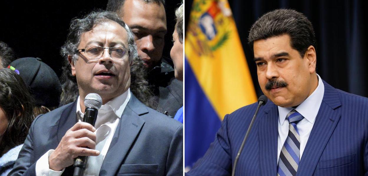 Gustavo Petro e Nicolás Maduro
