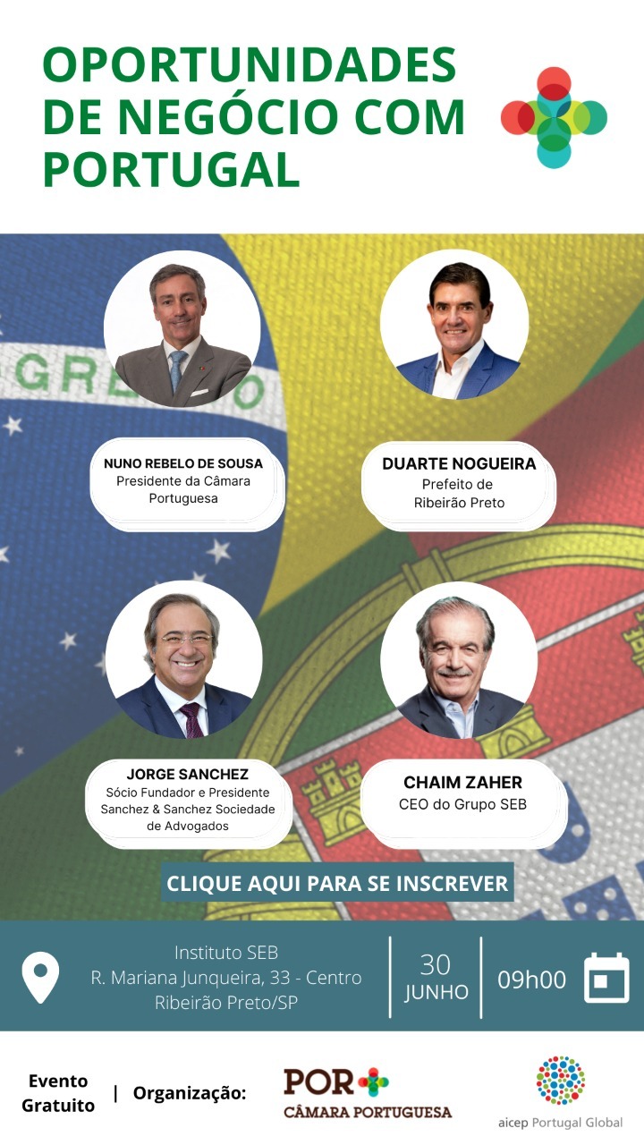 “Oportunidades de Negócio com Portugal” é tema de evento em Ribeirão Preto