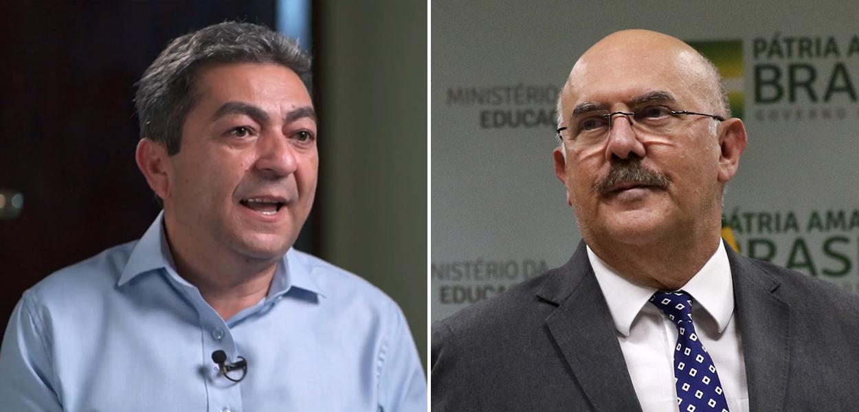 O empresário Edvaldo Brito e o ex-ministro da Educação Milton Ribeiro (Foto: Reprodução/TV Globo | Fabio Rodrigues-Pozzebom/ Agência Brasil) O empresário Edvaldo Brito e o ex-ministro da Educação Milton Ribeiro