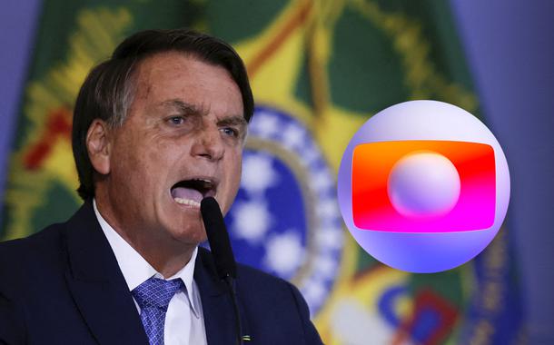 Bolsonaro e logo da Globo