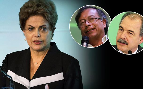 Dilma, Gustavo Petro e Aloizio Mercadante