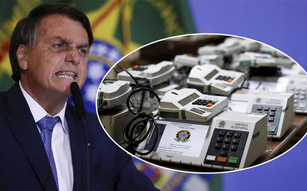 Bolsonaro e urnas eletrônicas
