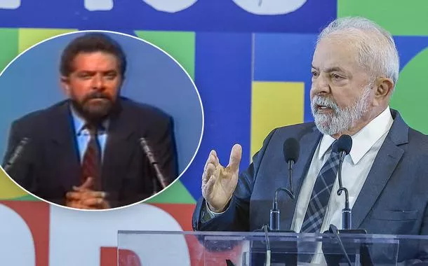 Lula em debate na Globo em 1989 e Lula nos dias de hoje