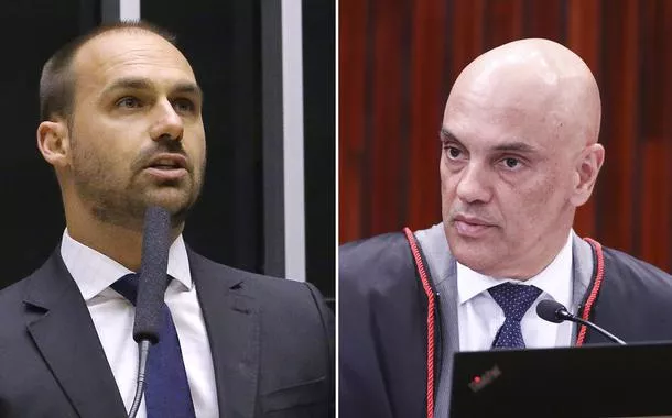 Eduardo Bolsonaro e Alexandre de Moraes