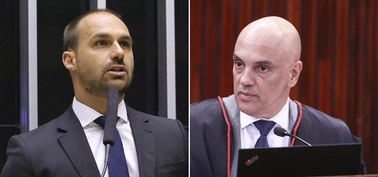 Eduardo Bolsonaro e Alexandre de Moraes