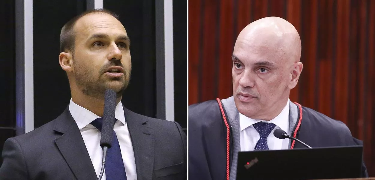 Eduardo Bolsonaro e Alexandre de Moraes