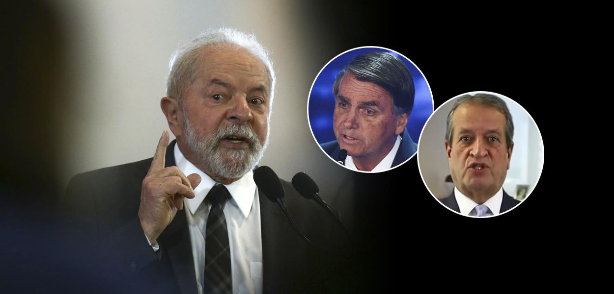 Lula, Jair Bolsonaro e Valdemar Costa Neto