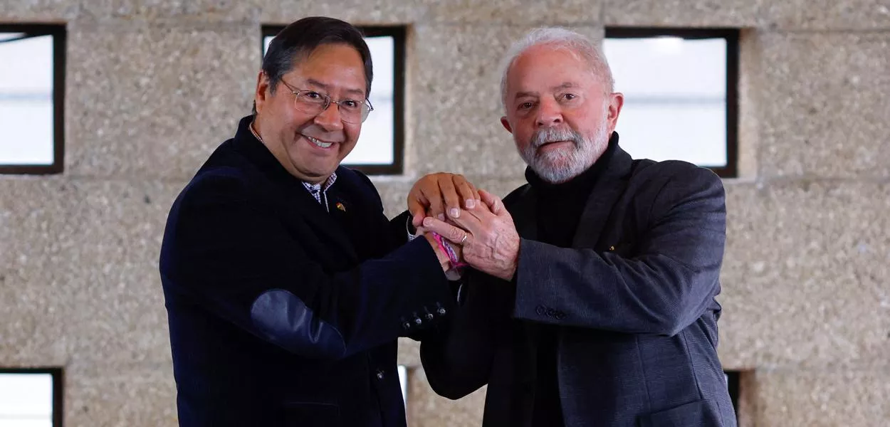 Presidente Luiz Inácio Lula da Silva e presidente da Bolívia, Luis Arce.