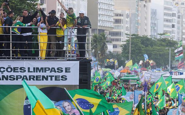 Bolsonaro participa de ato eleitoral no Rio de Janeiro, durante as festividades do Bicentenário da Independência