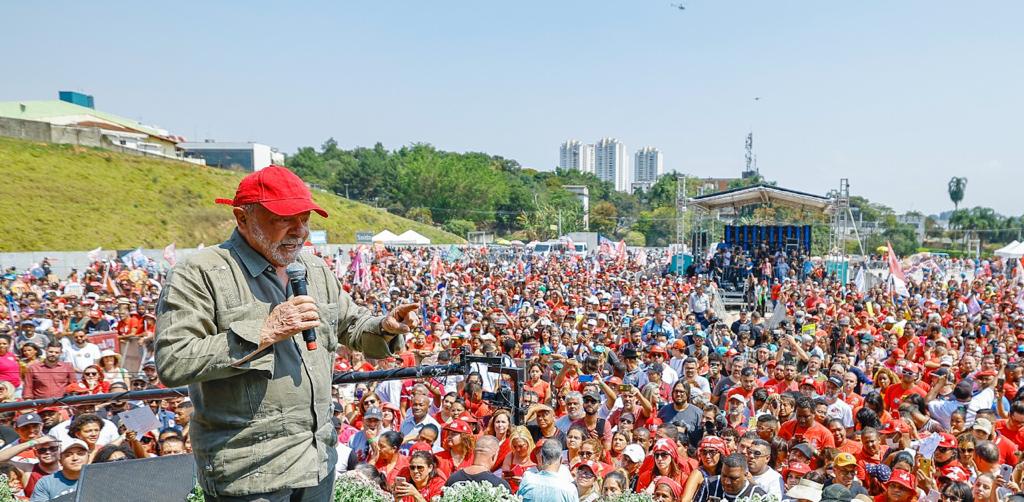 Lula em Taboão (Foto: Ricardo Stuckert) Lula em Taboão