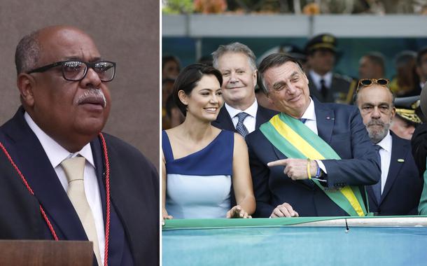 Benedito Gonçalves e Bolsonaro no desfile de 7 de setembro