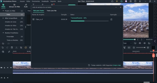 A possibilita geração de fala para texto e texto para fala em vídeos