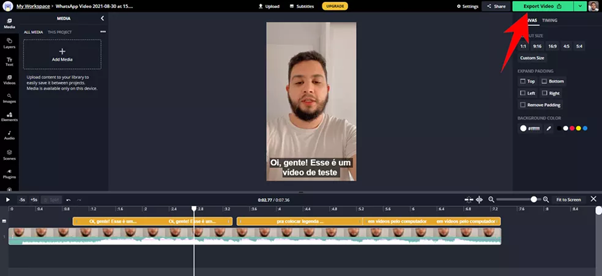 A possibilita geração de fala para texto e texto para fala em vídeos
