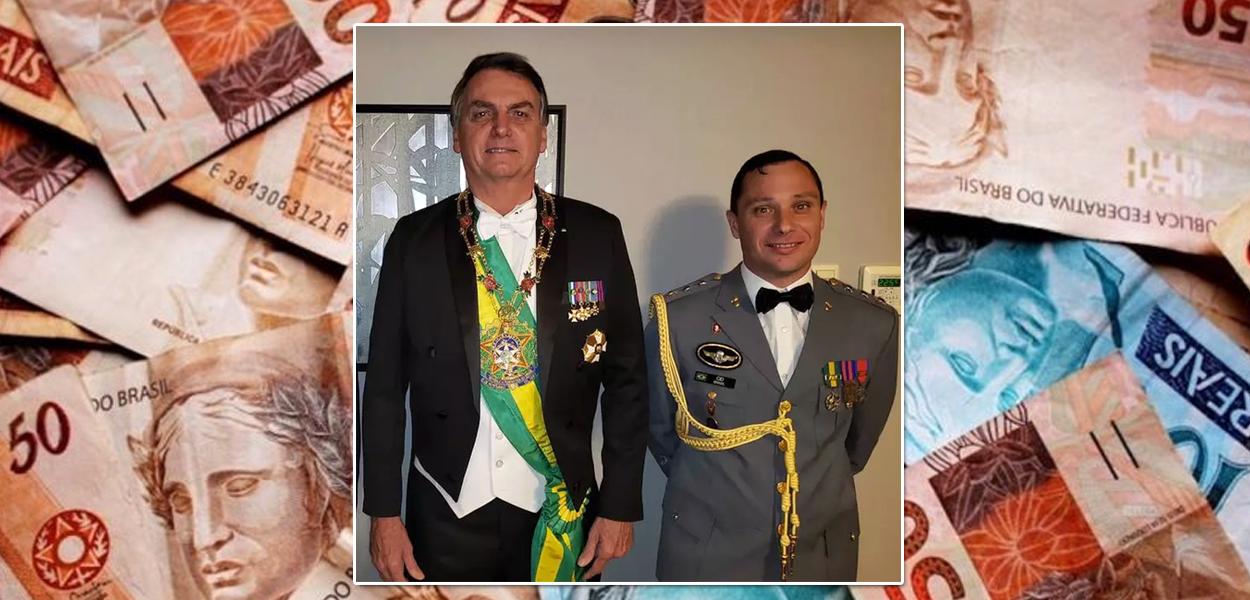 Jair Bolsonaro e o tenente-coronel Mauro Cesar Barbosa Cid