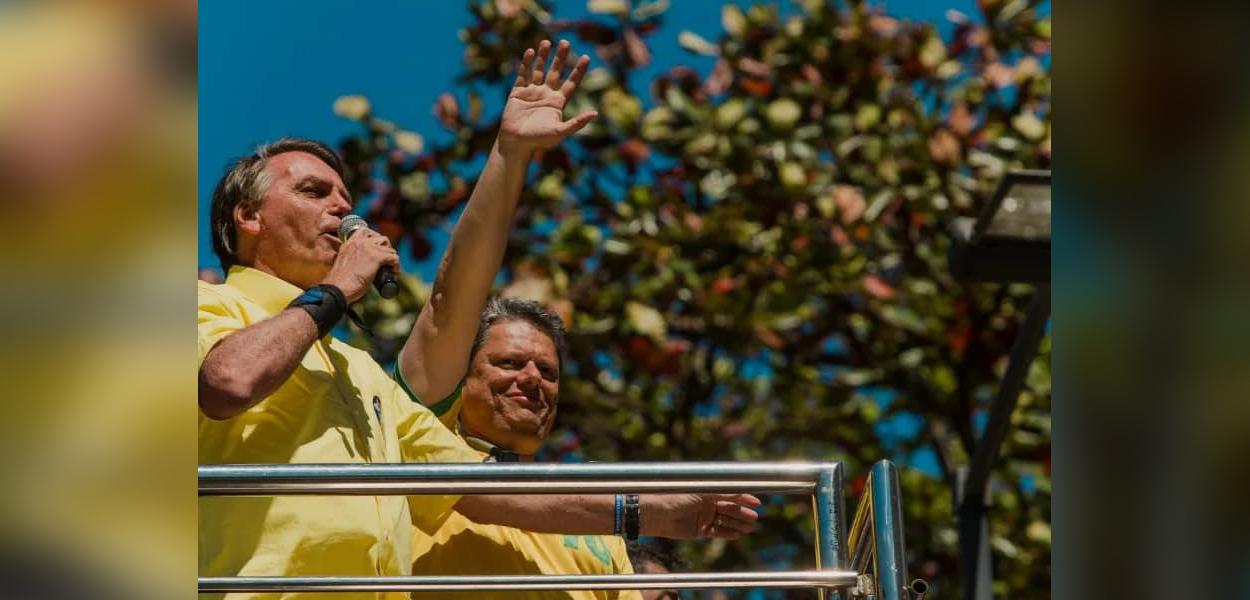 Bolsonaro e Tarcísio de Freitas