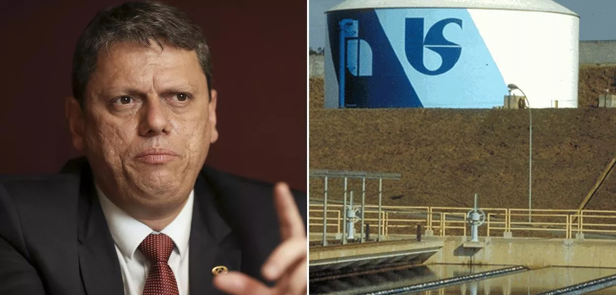 Tarcísio de Freitas, governador de SP, e a Sabesp